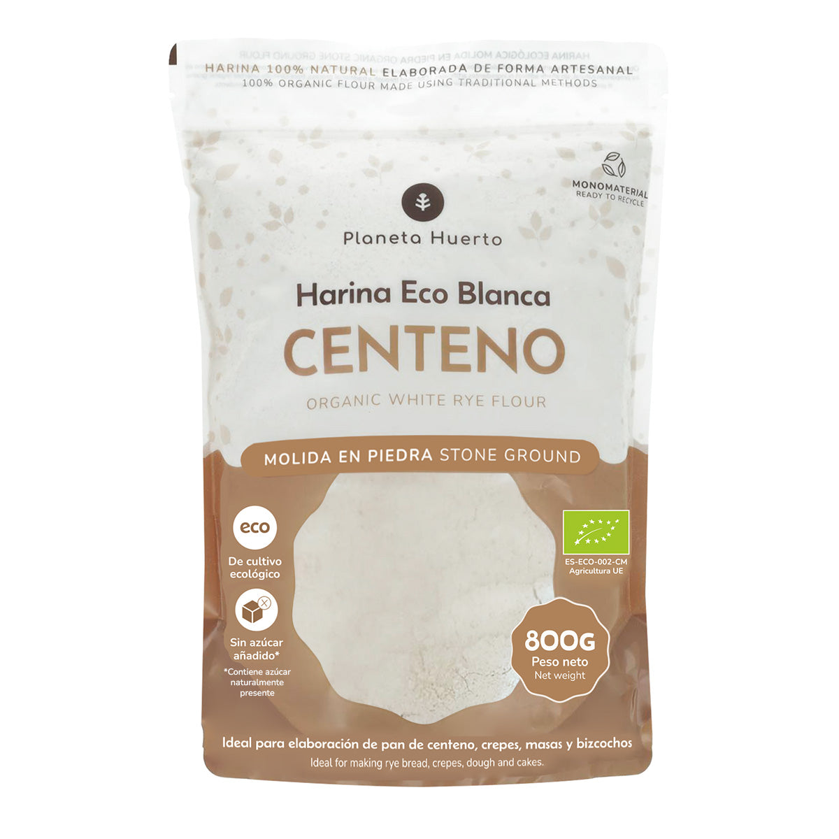 Harina Blanca de Centeno Eco Planeta Huerto 800 g