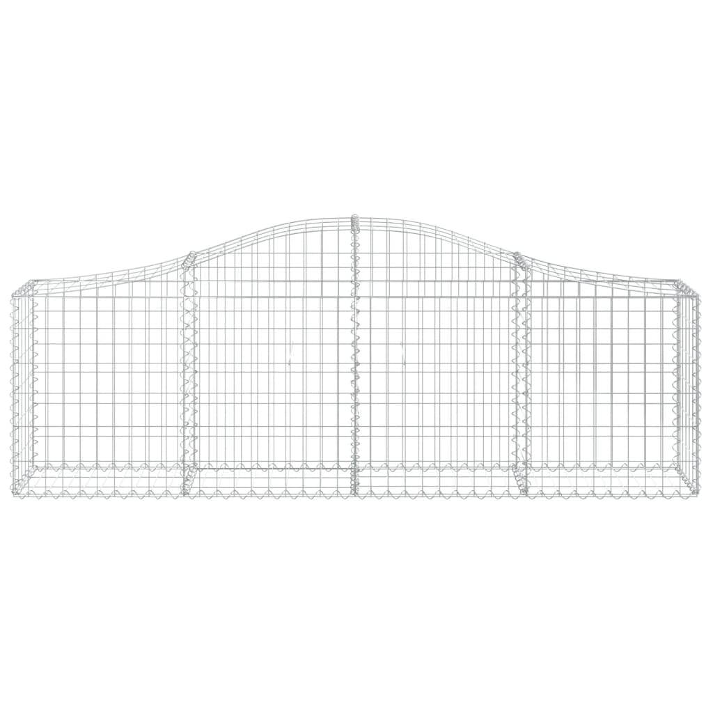 Cestas De Gaviones 15 Uds Forma De Arco Hierro 200x30x60/80 Cm_3