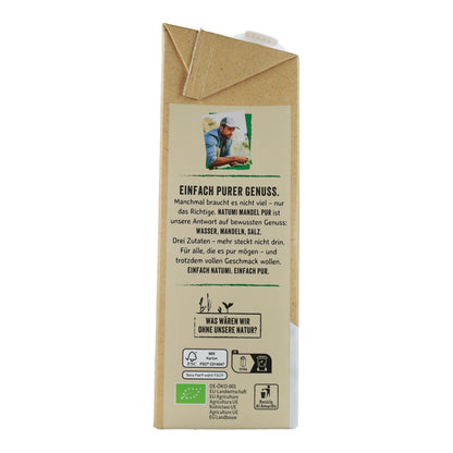 Bebida de Almendra Premiun &amp; Pure BIO Natumi 1 L