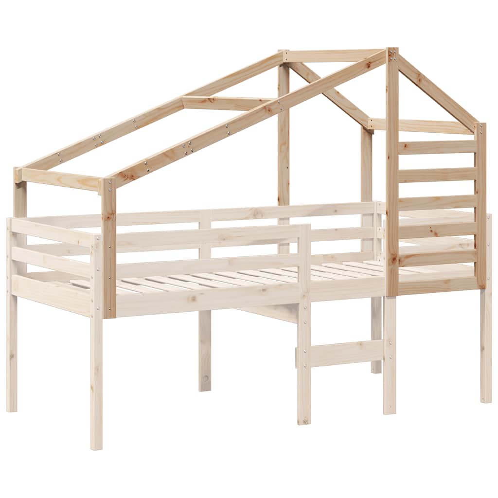 Techo De Cama Infantil Madera Maciza Pino 188x97x113 Cm_2