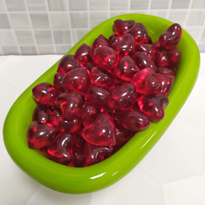 Caja 40 Perlas De Baño Con Aroma A Fresa - Con Aceite De Soja - Hidratante Y Aromática - Forma Corazón_3