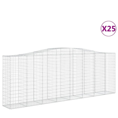 Cestas De Gaviones 25 Uds Forma De Arco Hierro 400x50x140/160cm_0