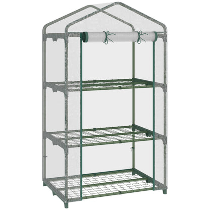 Invernadero De Jardín Outsunny Metal, Pvc Transparente 69x49x125 Cm_0