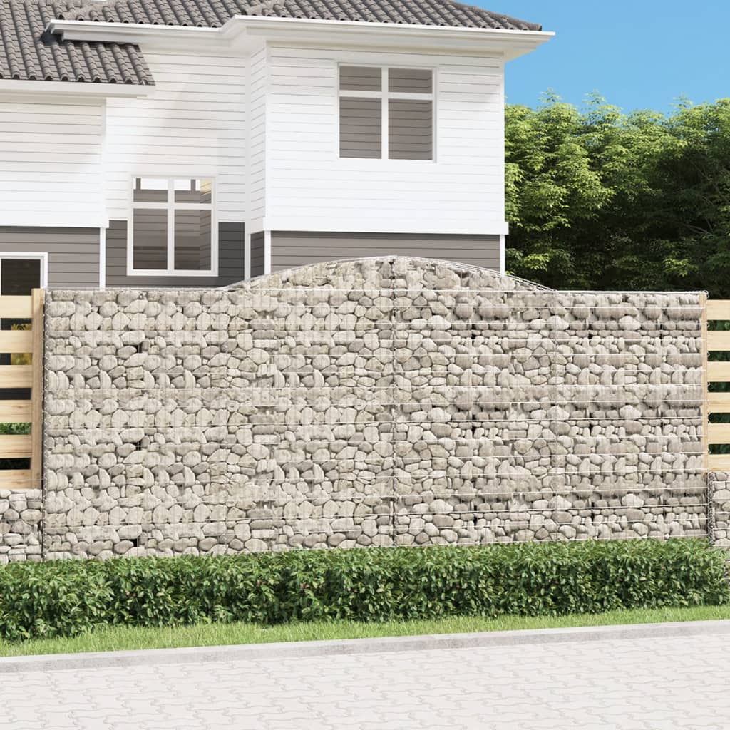 Cestas De Gaviones 6 Uds Forma De Arco Hierro 400x30x180/200 Cm_1