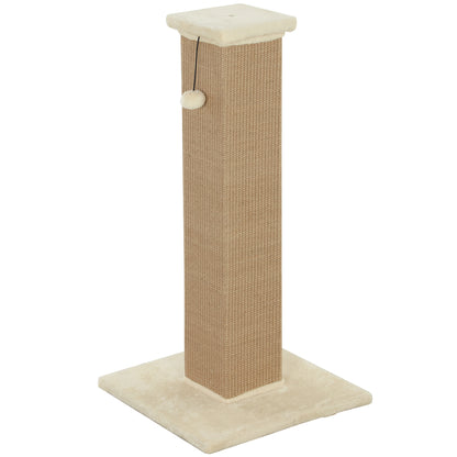 Pawhut Poste Rascador Para Gatos Altura 81 Cm Con Poste De Yute Y Bola Colgante_1