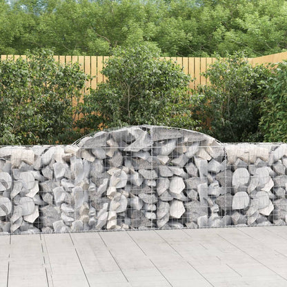 Cestas De Gaviones 10 Uds Forma De Arco Hierro 300x50x80/100 Cm_1