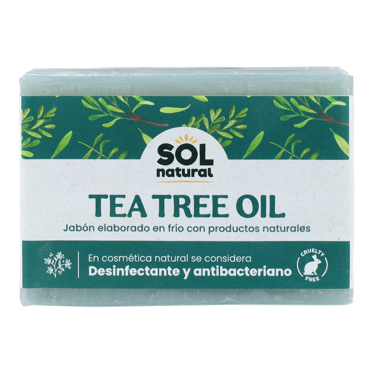 Jabón natural de árbol del té (TTO) Sol Natural 100 g