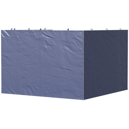 Paredes Laterales Carpa Outsunny Tela Oxford Azul 300x200 Cm_3