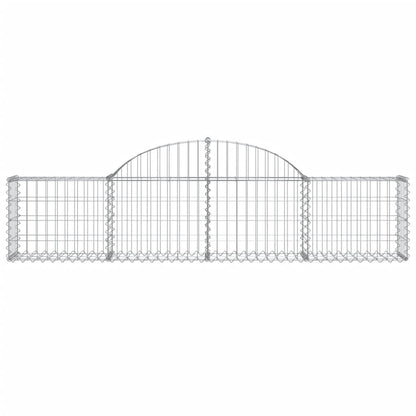 Cestas De Gaviones 15 Uds Forma De Arco Hierro 200x30x40/60 Cm_3