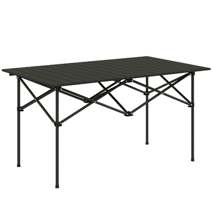 Mesa De Camping Outsunny Metal Negro 95x55x50 Cm_0