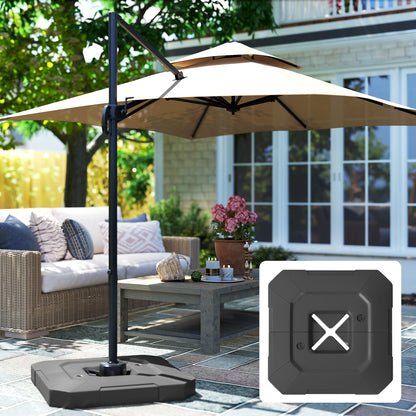 Base Para Sombrilla Outsunny Hdpe Negro 101x101x12 Cm_4