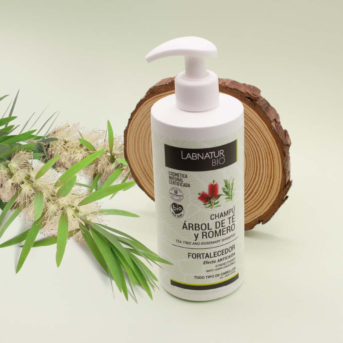 Champú Fortalecedor Árbol de Té y Romero Labnatur Bio 450 ml | Anticaída | Fuerza y Crecimiento | Vegano_1