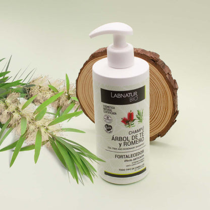 Champú Fortalecedor Árbol de Té y Romero Labnatur Bio 450 ml | Anticaída | Fuerza y Crecimiento | Vegano_1