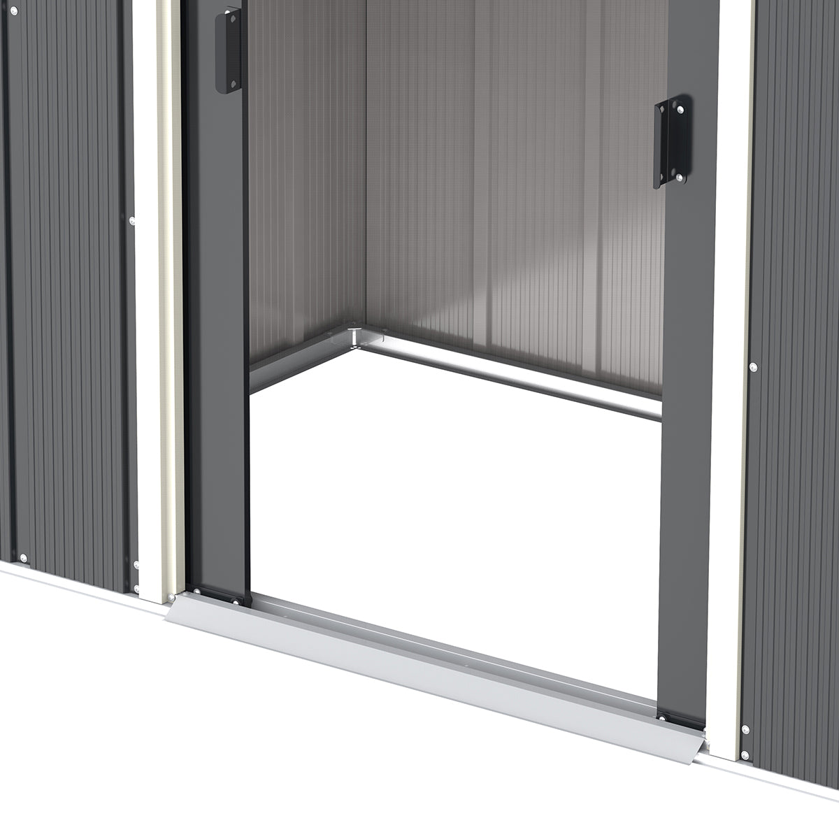 Duramax - Caseta Jardín - Eco Pent Roof 6x4 - Metal - Color Gris Antracita_5