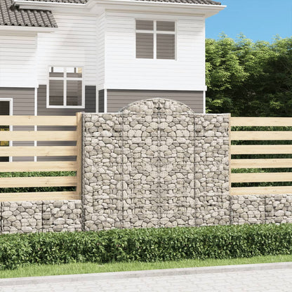 Cestas Gaviones 10 Uds Forma De Arco Hierro 200x50x180/200 Cm_1