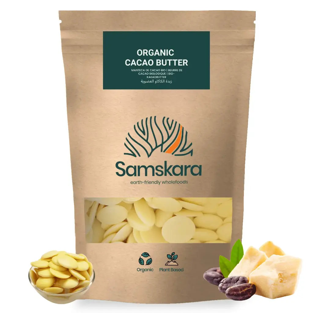 Manteca De Cacao Bio - 4kg (1kg Envase Retail + 3kg Bolsa Granel De Recarga) | Cacao Puro Ecológico Vegano_0