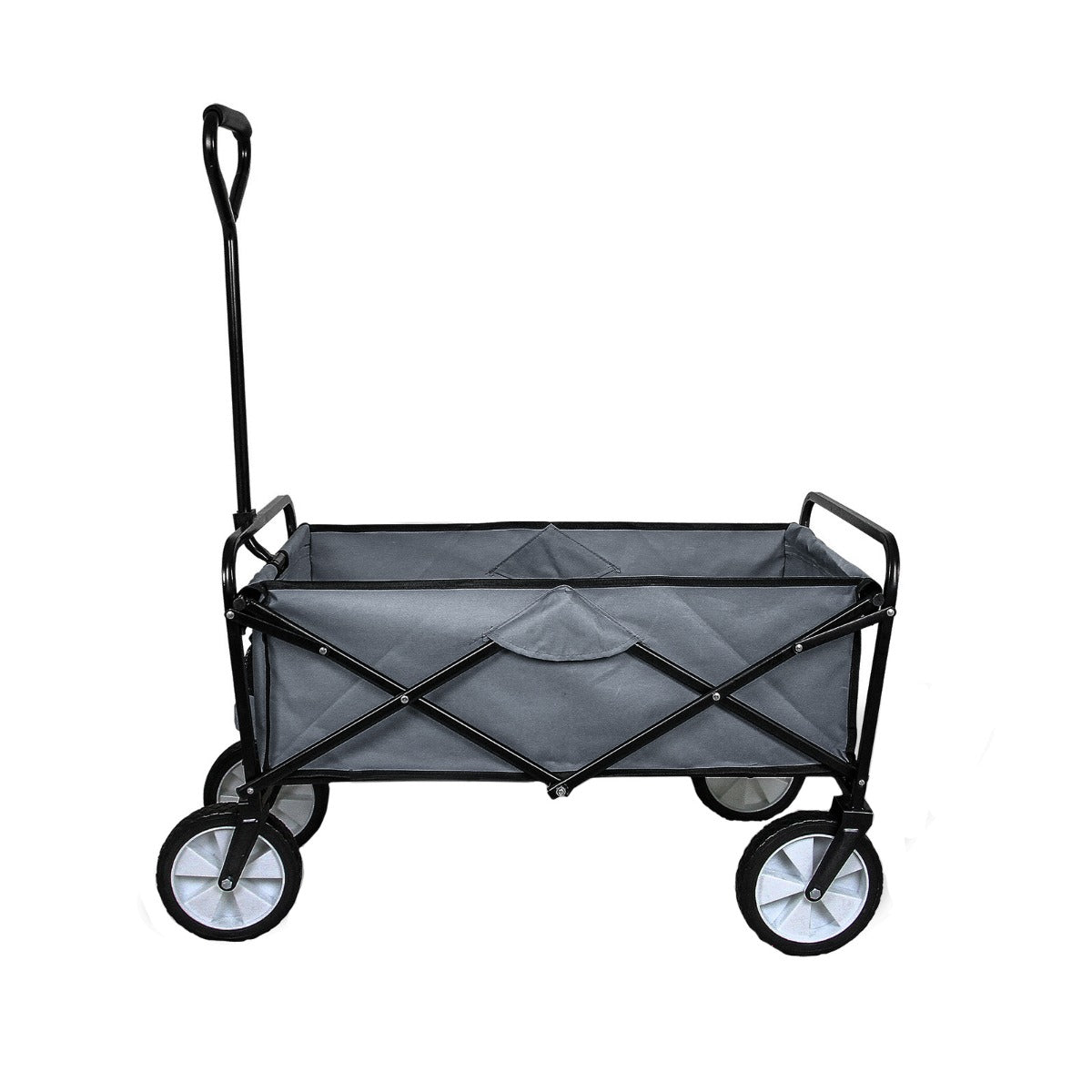 Carretilla De Jardín Plegable Gris Para Jardinería Con Funda Impermeable_0
