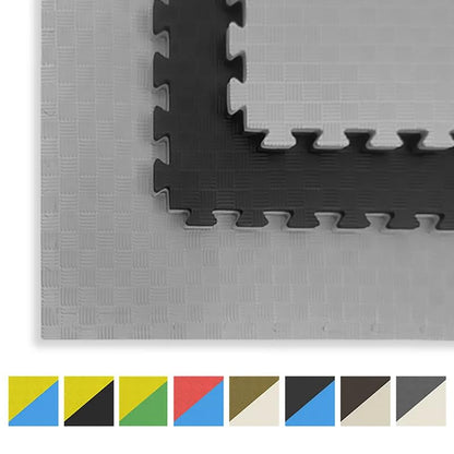 Tatami Puzzle Eva Para Suelo Infantil 1x1m X20mm Negro - Gris Pack Ahorro 12 Unidad_3