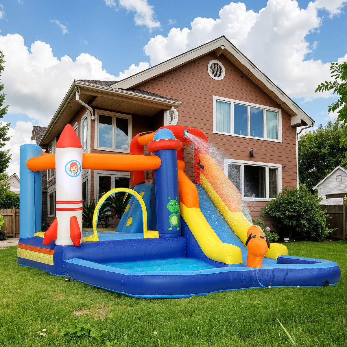 Castillo Inflable Aiyaplay Tela Oxford Multicolor 360x250x195 Cm_1