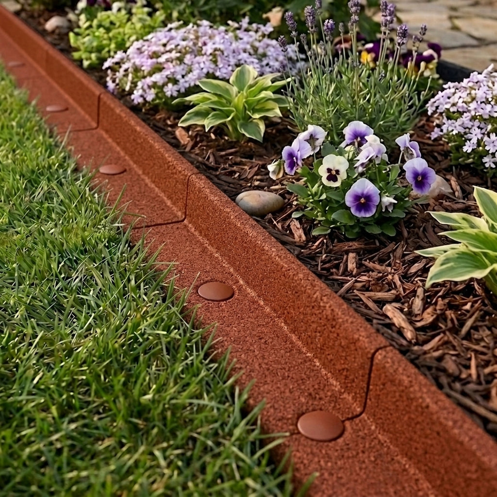 Bordura Flexible Para Jardín 36m Con Mazo – Terracota_3