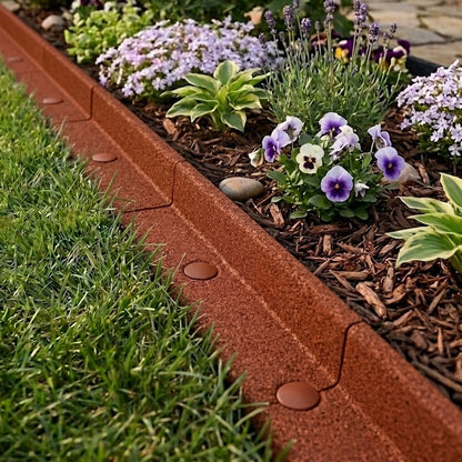 Bordura Flexible Para Jardín 14.4m Con Mazo – Terracota_3