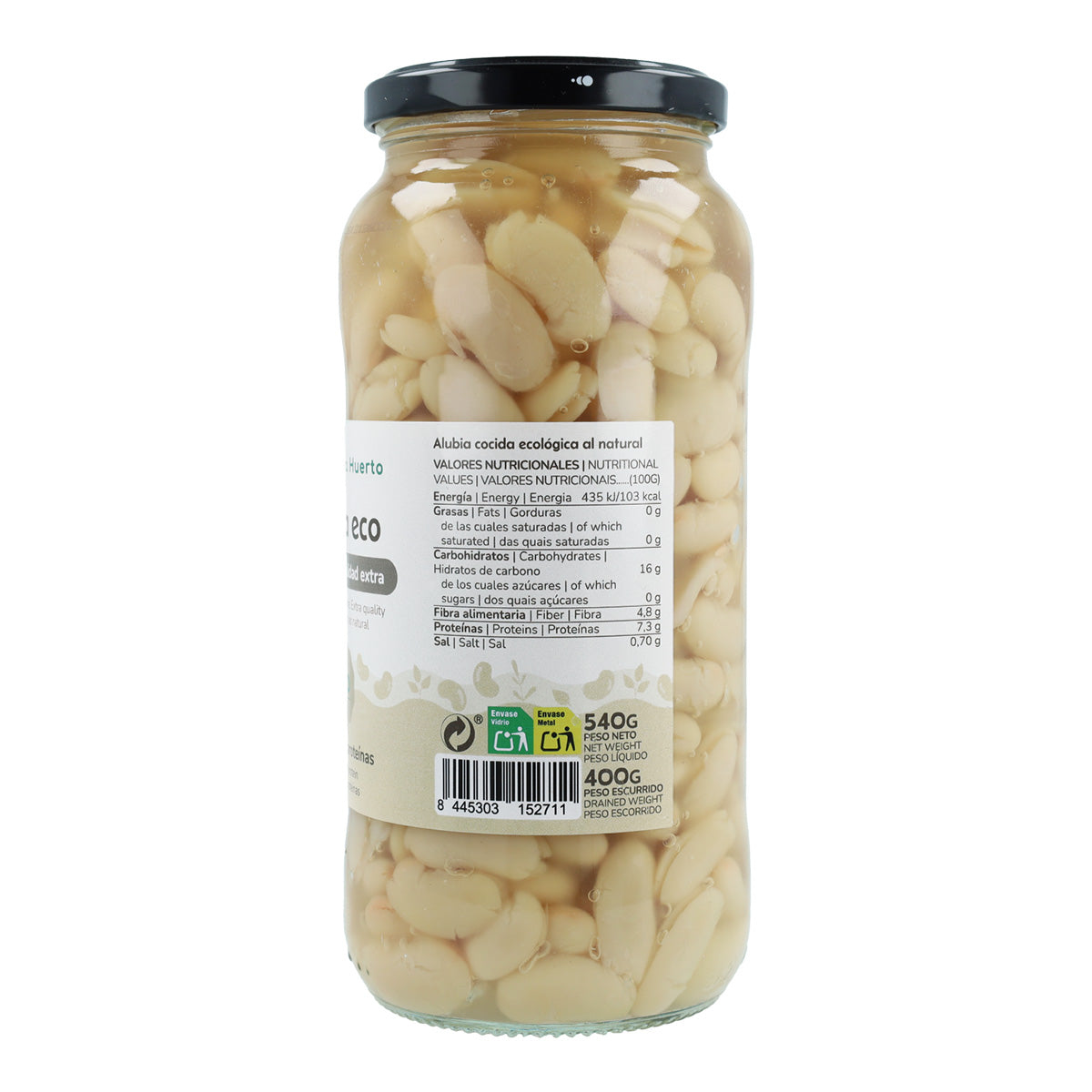 Alubia Cocida ECO Planeta Huerto 580 ml