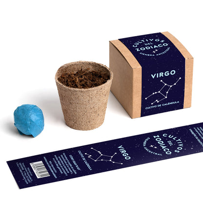 Cultivos del Zodiaco – Virgo, Kit de Cultivo con Semillas de Caléndula - Resetea_2