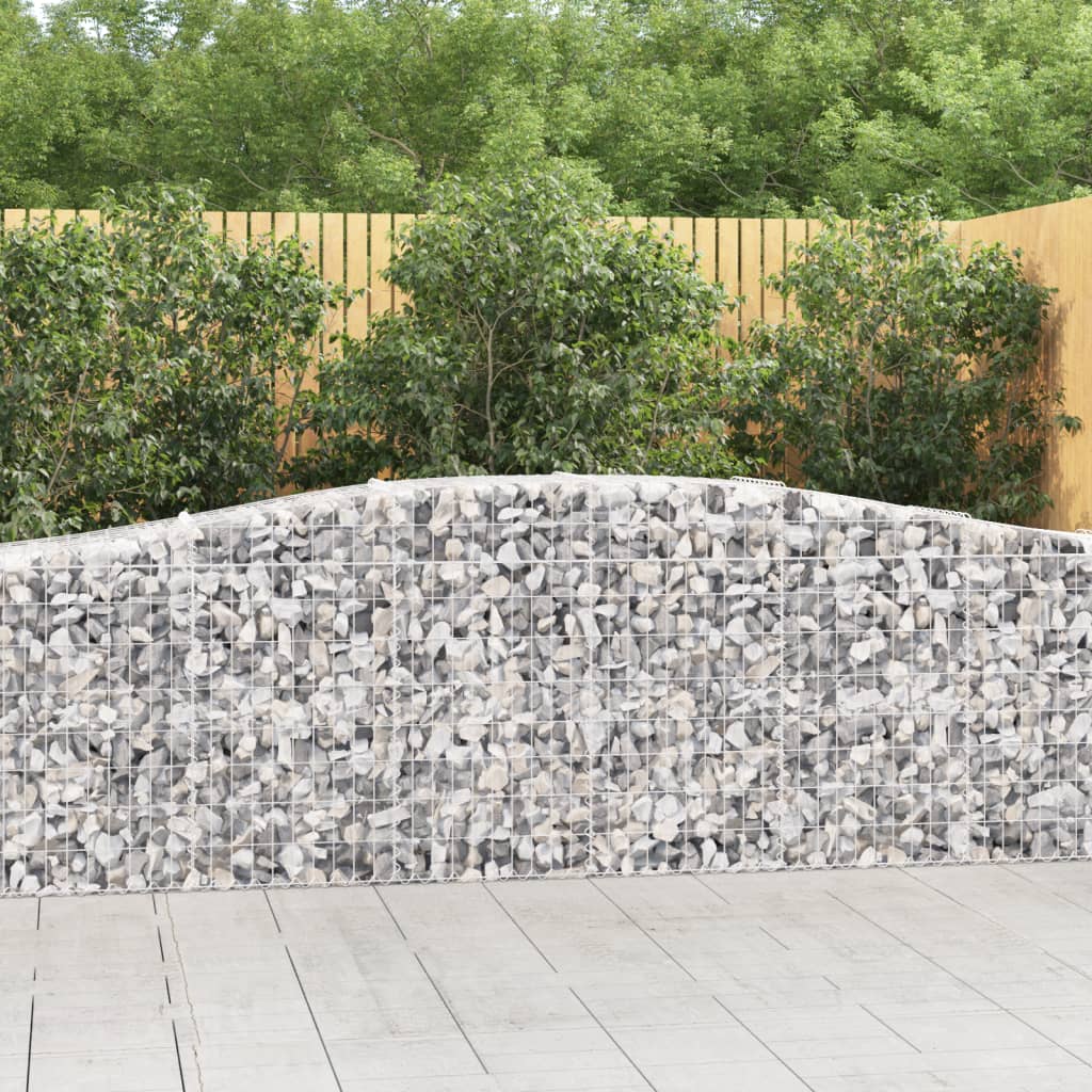 Cestas De Gaviones 10 Uds Forma De Arco Hierro 400x50x80/100 Cm_1