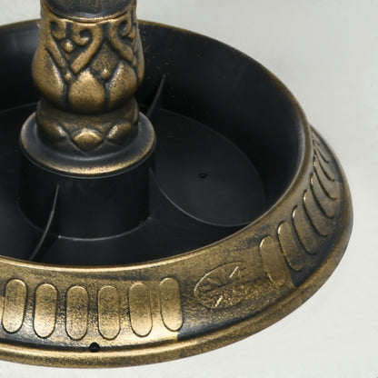 Baño Para Pájaros Outsunny Pp Bronce 49.5x38x81 Cm_4