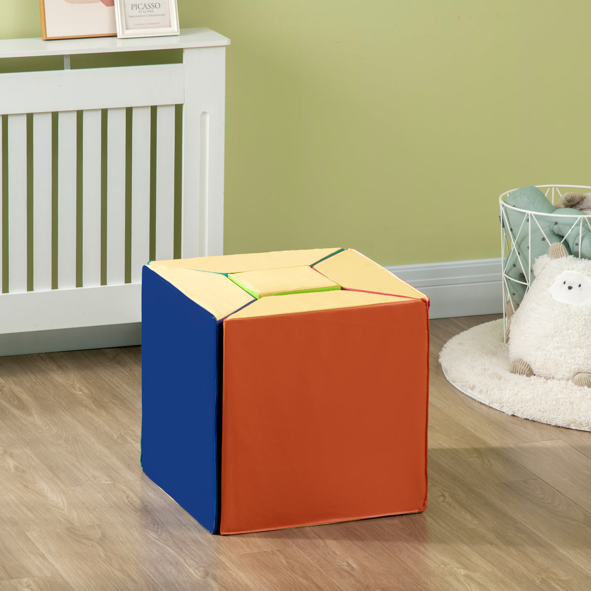 Bloques De Espuma Homcom Pu, Epe Multicolor 48x19x48 Cm_3