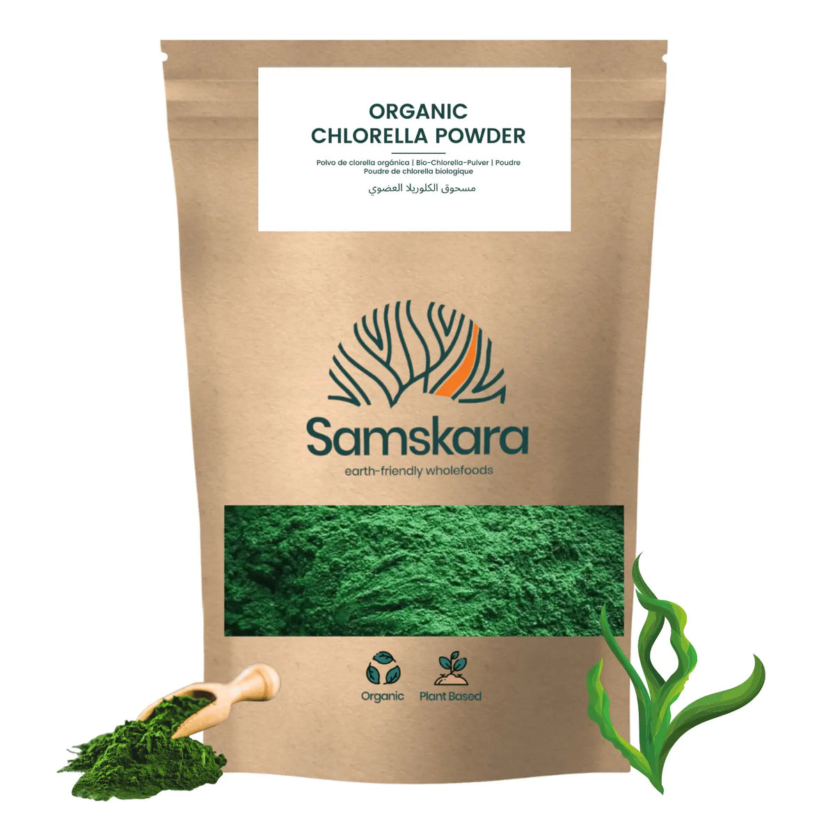 Chlorella En Polvo Bio - 4kg (1kg Envase Retail + 3kg Bolsa Granel De Recarga) | Superalimento Ecológico Vegano_0