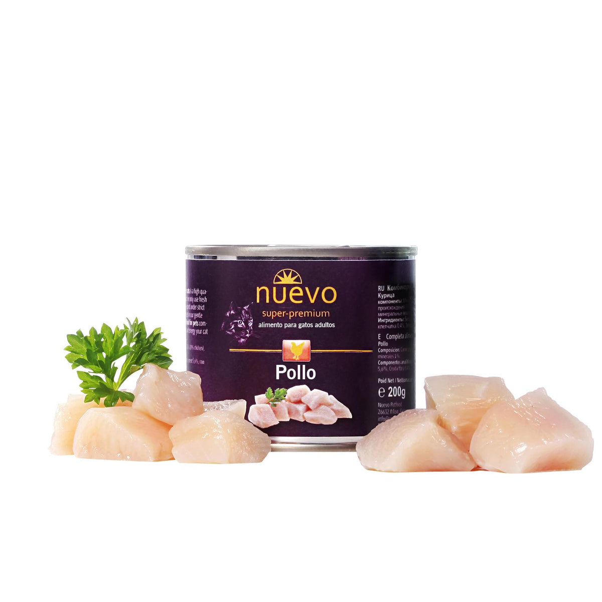 Nuevo Lata Gato adulto Pollo 200 g