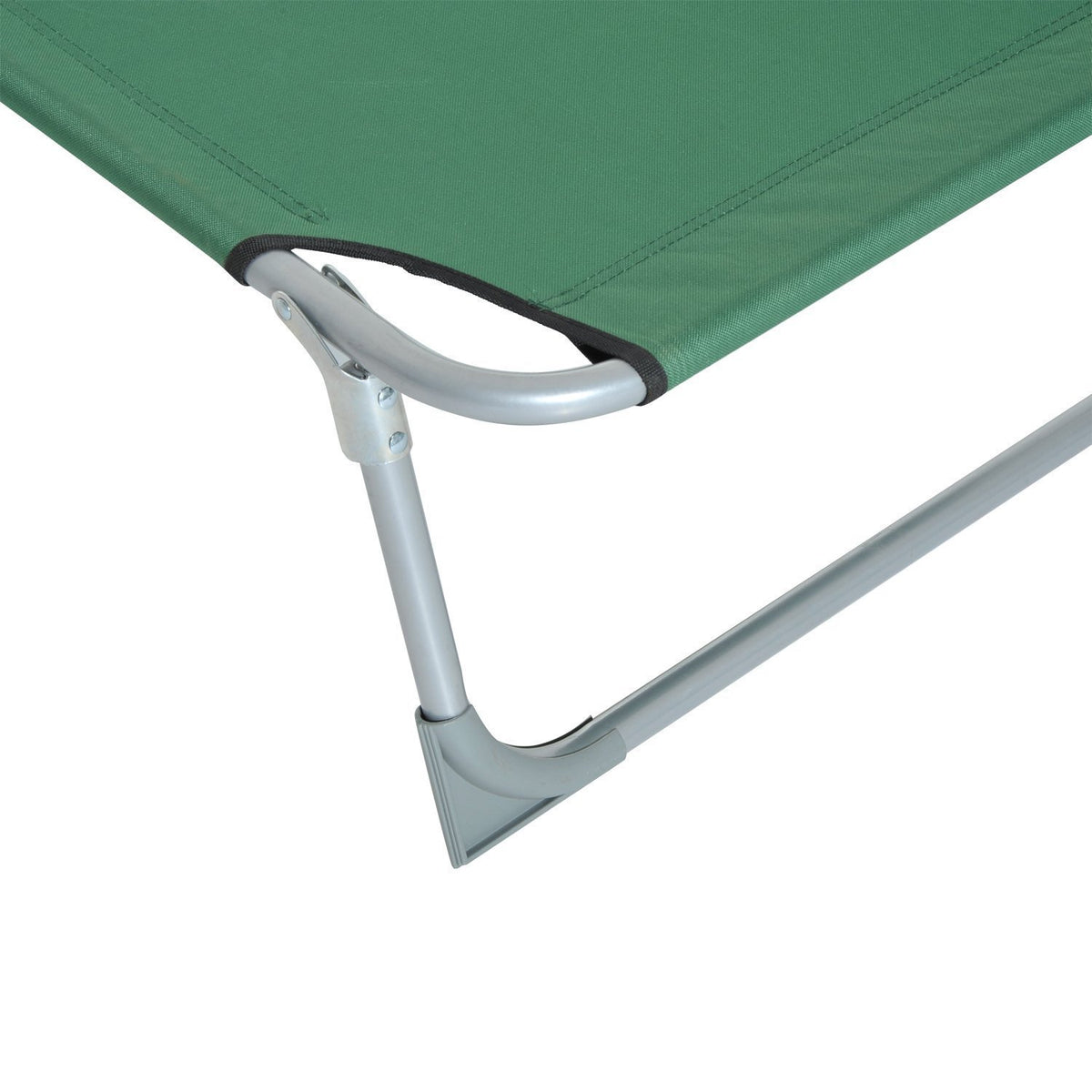 Cama De Camping Outsunny De Metal, Tela Oxford 187x58x28 Cm Verde_4