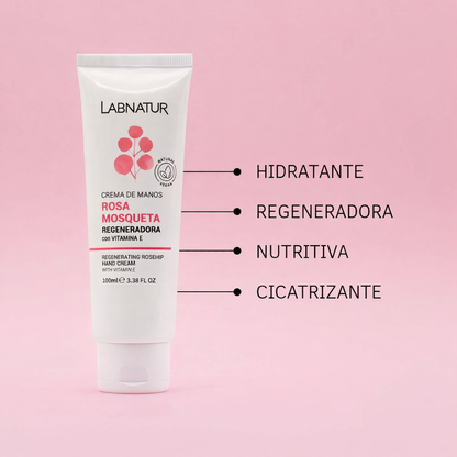 Crema de Manos de Rosa Mosqueta Labnatur 100 ml | Avellanas, Karité y Urea | Hidratación y Regeneración | Vegano_2