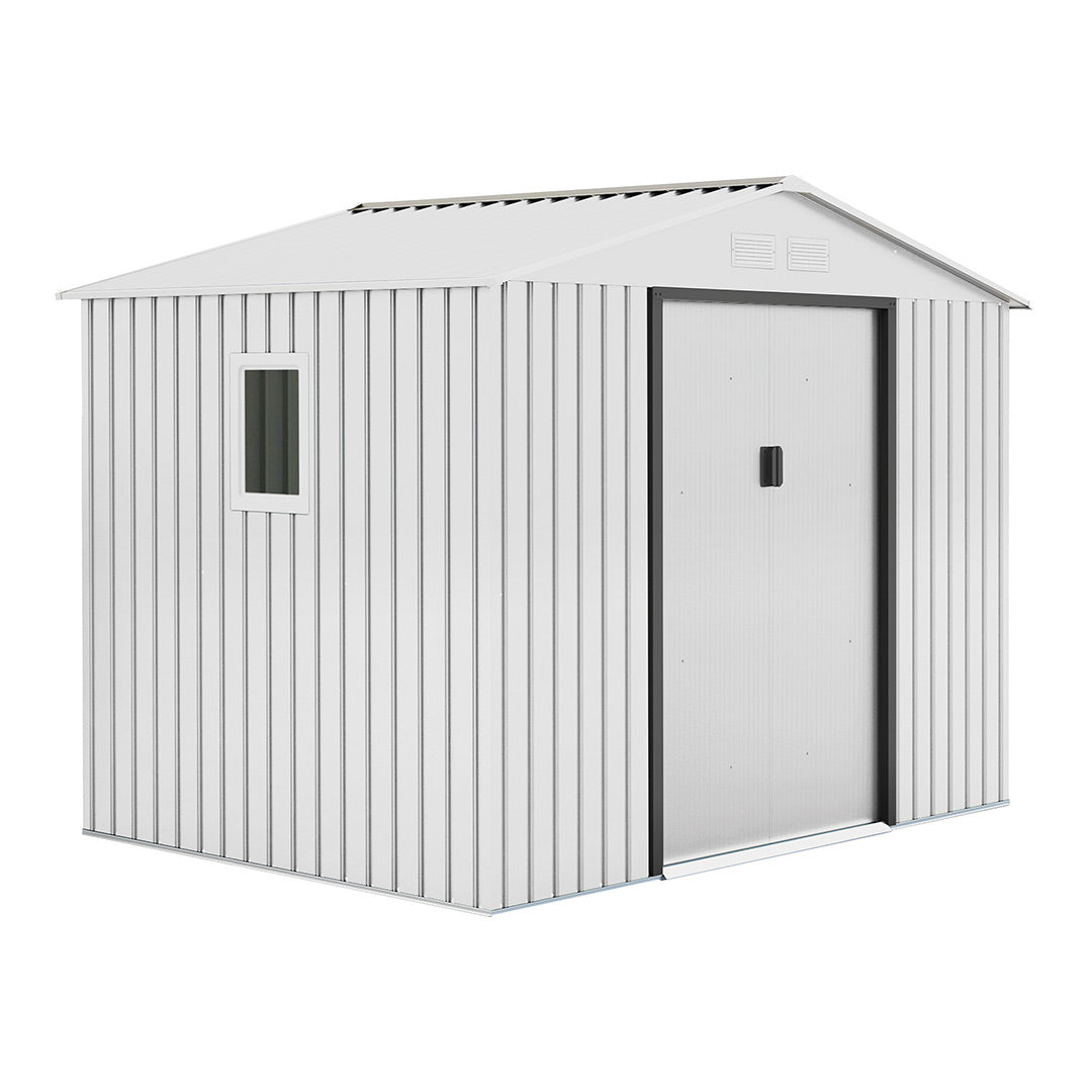 Caseta Metálica High Door Mallorca Blanco - Espacio Y Estilo - 2,77x2,12x1,91 M - Multicolor_0