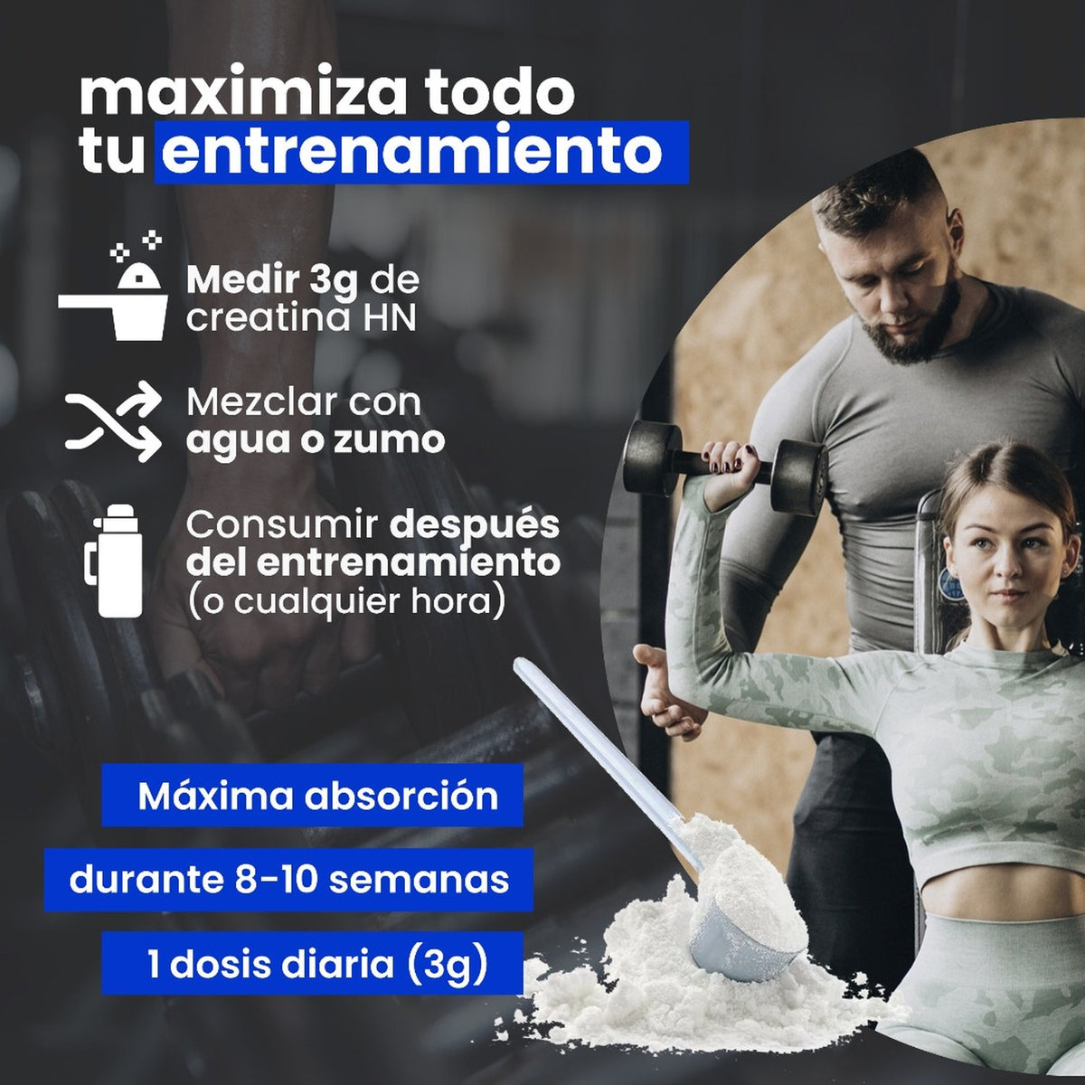 Pack Black Maca 20:1 Con L-arginina Y Zinc (50 Cápsulas) + Creatina Monohidrato En Polvo Sin Sabor (306 G)_5