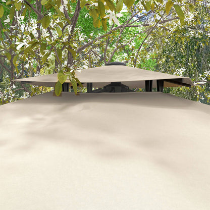 Sombrilla De Jardín Outsunny Poliéster Caqui 294x294x270 Cm_3