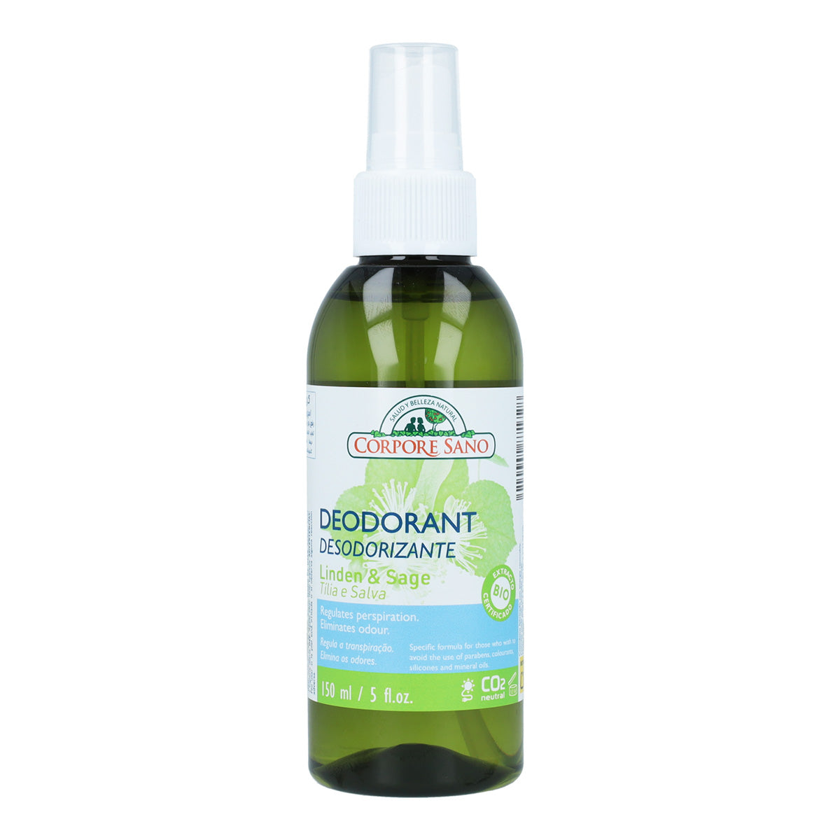 Pack 2x Desodorante tilo y salvia Corpore Sano 150 ml