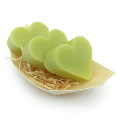 50 Jabones Aromáticos Con Forma De Corazón - Detalle Para Invitados De Eventos - Jabón Glicerina Con Aroma A Té Verde_3