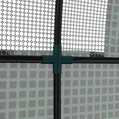 Invernadero De Túnel Outsunny Acero, Pe Verde 180x180x200 Cm_4