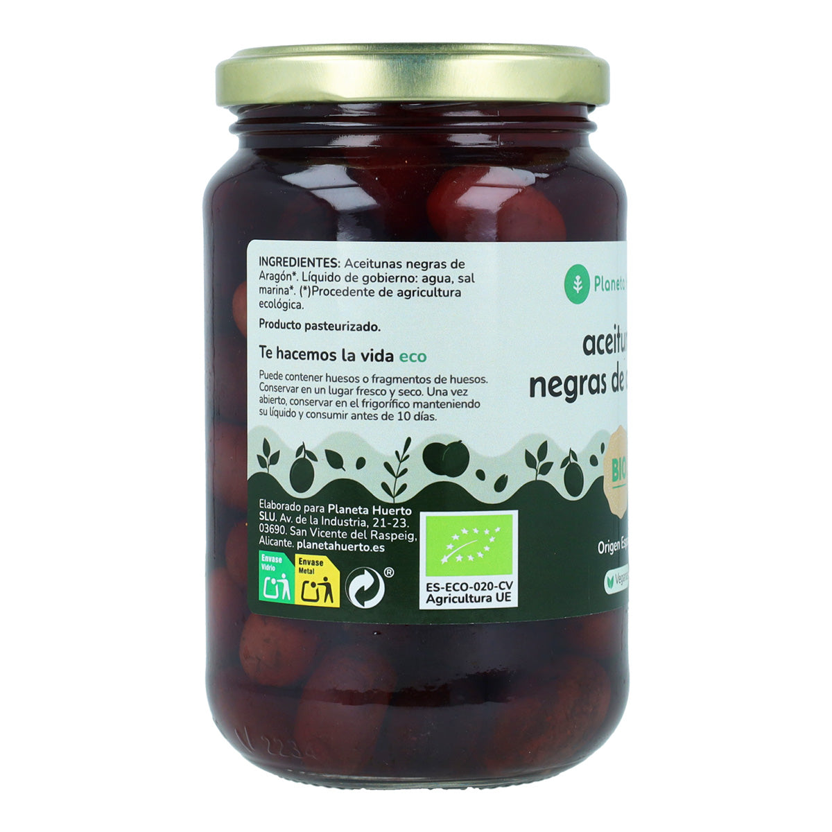 Aceitunas negras de Aragón Eco Planeta Huerto 390 g