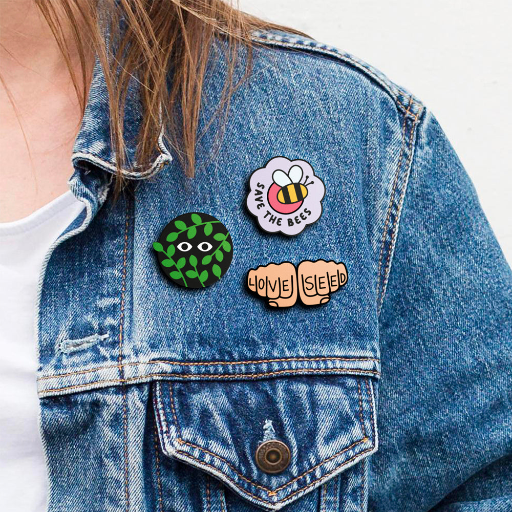 Pin Eyes - Accesorio Moderno y Original para Chaquetas, Mochilas y Bolsos - Nature Vibes_2