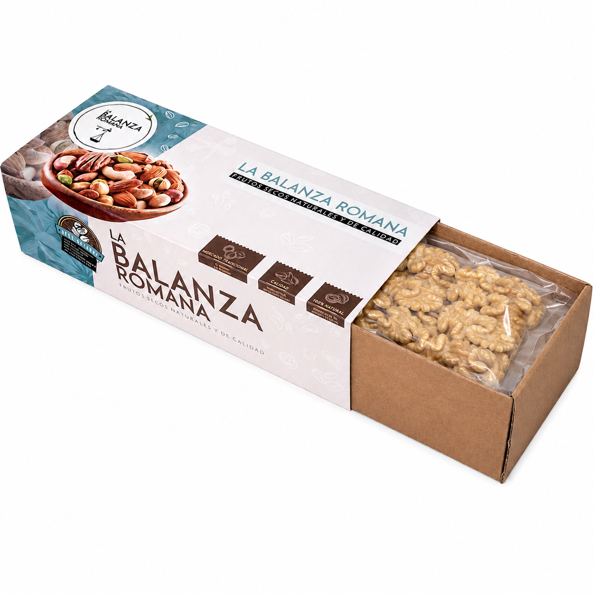 Mitades De Nuez Doradas Premium - Envasadas Al Vacío - Pack 2 X 600g (2 Envases Retail) | Fruto Seco Premium, Snack_1