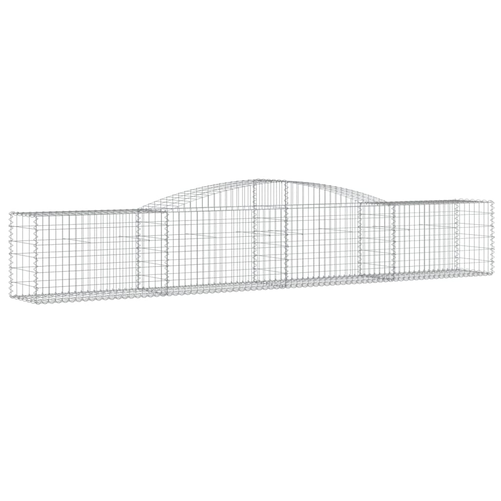 Cestas De Gaviones 7 Uds Forma De Arco Hierro 400x50x60/80 Cm_2