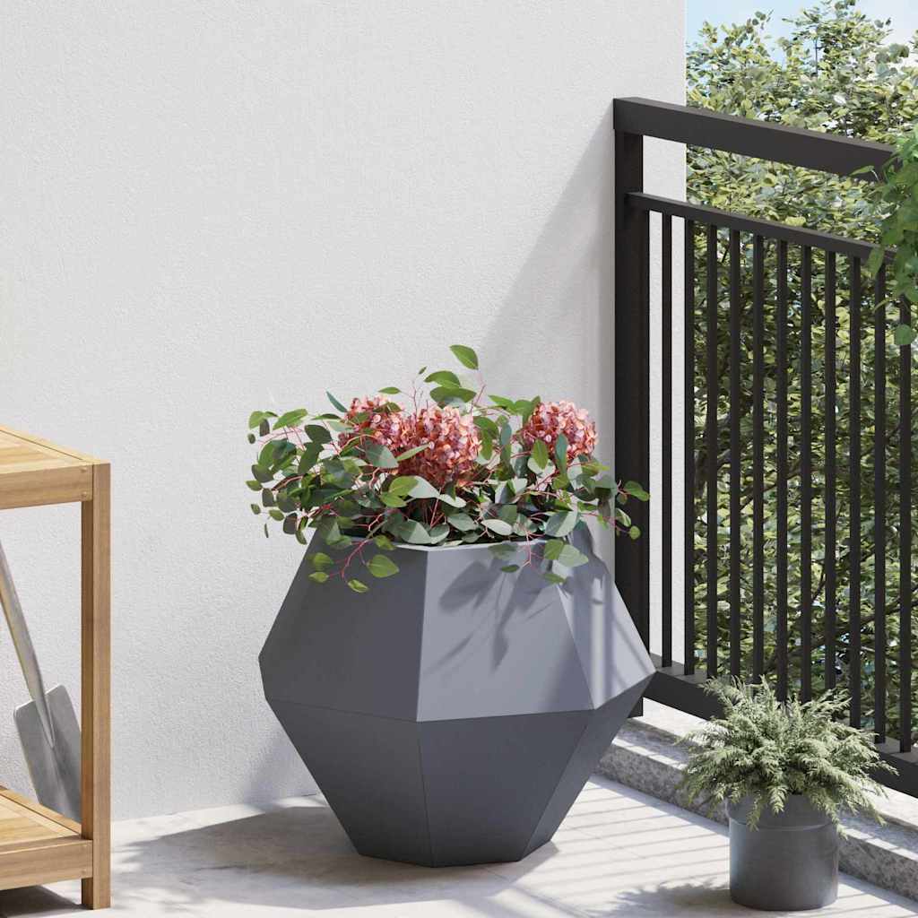 Jardinera Gris Antracita 50 X 50 X 40 Cm Acero_3