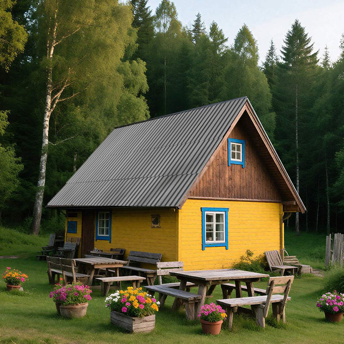 Paneles Acero Galvanizado Outsunny Acero Galvanizado Gris Claro 129x45 Cm 84h-021v00lg_4
