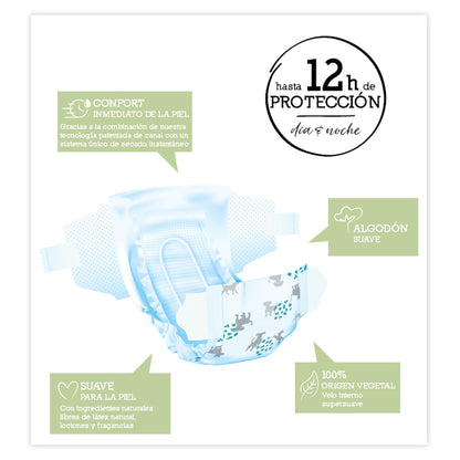 Pañales Moltex Pure &amp; Nature T5 (13-18 kg), 44 Uds