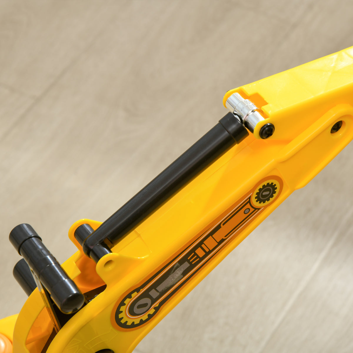 Tractor Infantil Homcom Pp, Abs Amarillo 78x24x58.5 Cm_4
