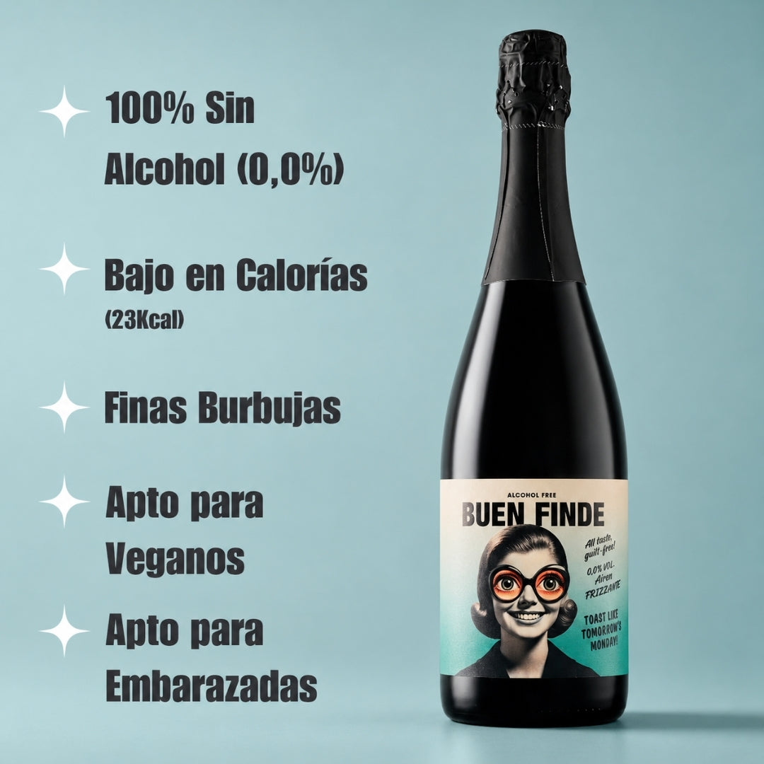 Vino Frizzante Sin Alcohol 0,0% Airén | Pack 3 Botellas X 750 Ml | Vino Espumoso Desalcoholizado | Ligero Y Refrescante_1