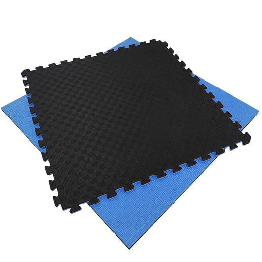 Artatami® Tatami Puzzle 1x1x20 mm Negro - Azul Pack Ahorro【12 Unidades】Gimnasios - Fitness - Pilates - Yoga_0
